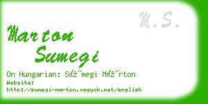 marton sumegi business card